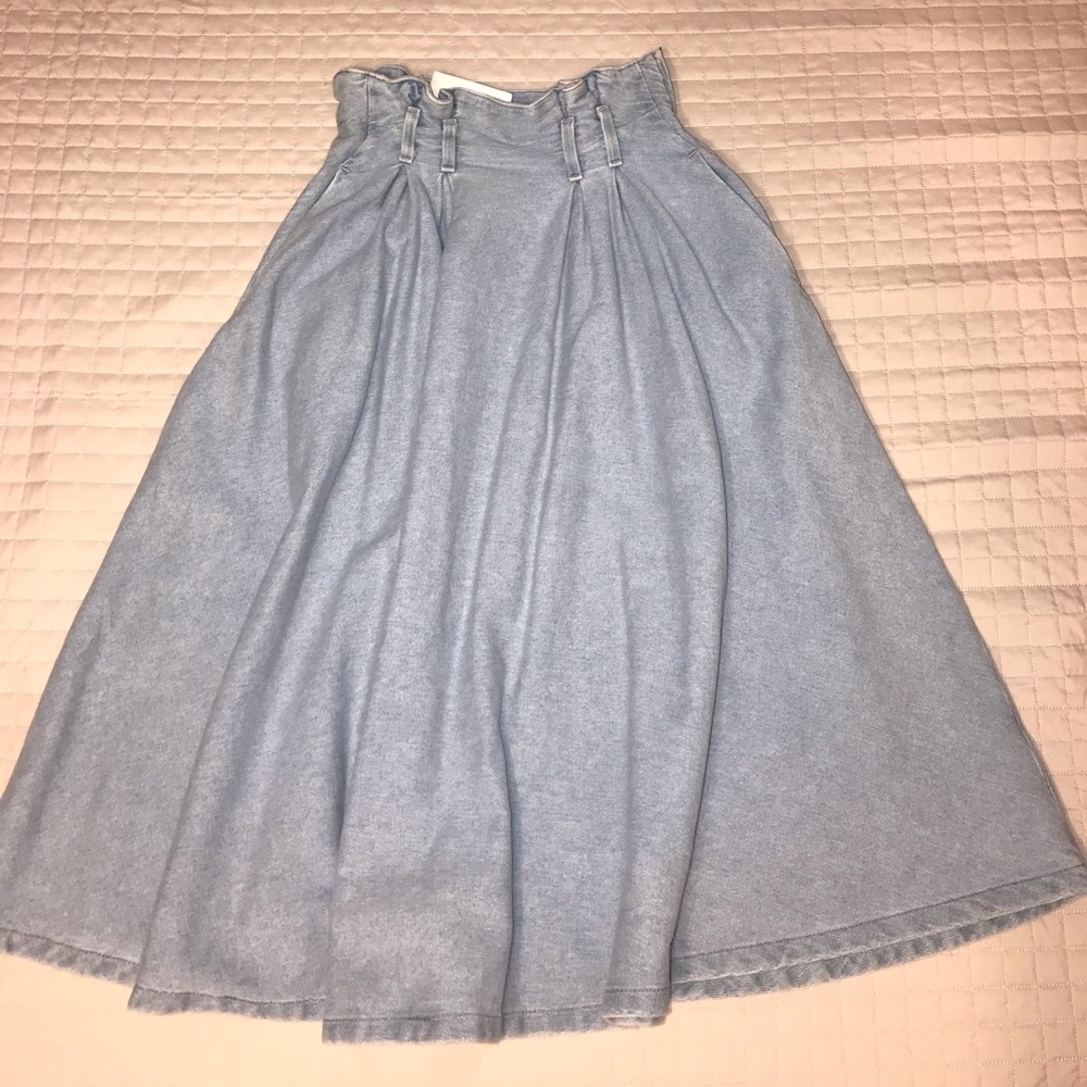 Denim circle skirt